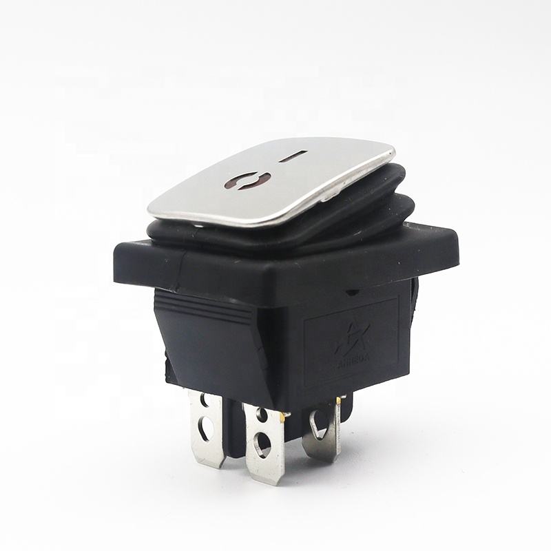 Rocker Switch 6a 250V piros LED